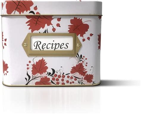 baking metal box|Amazon.com: Metal Recipe Box.